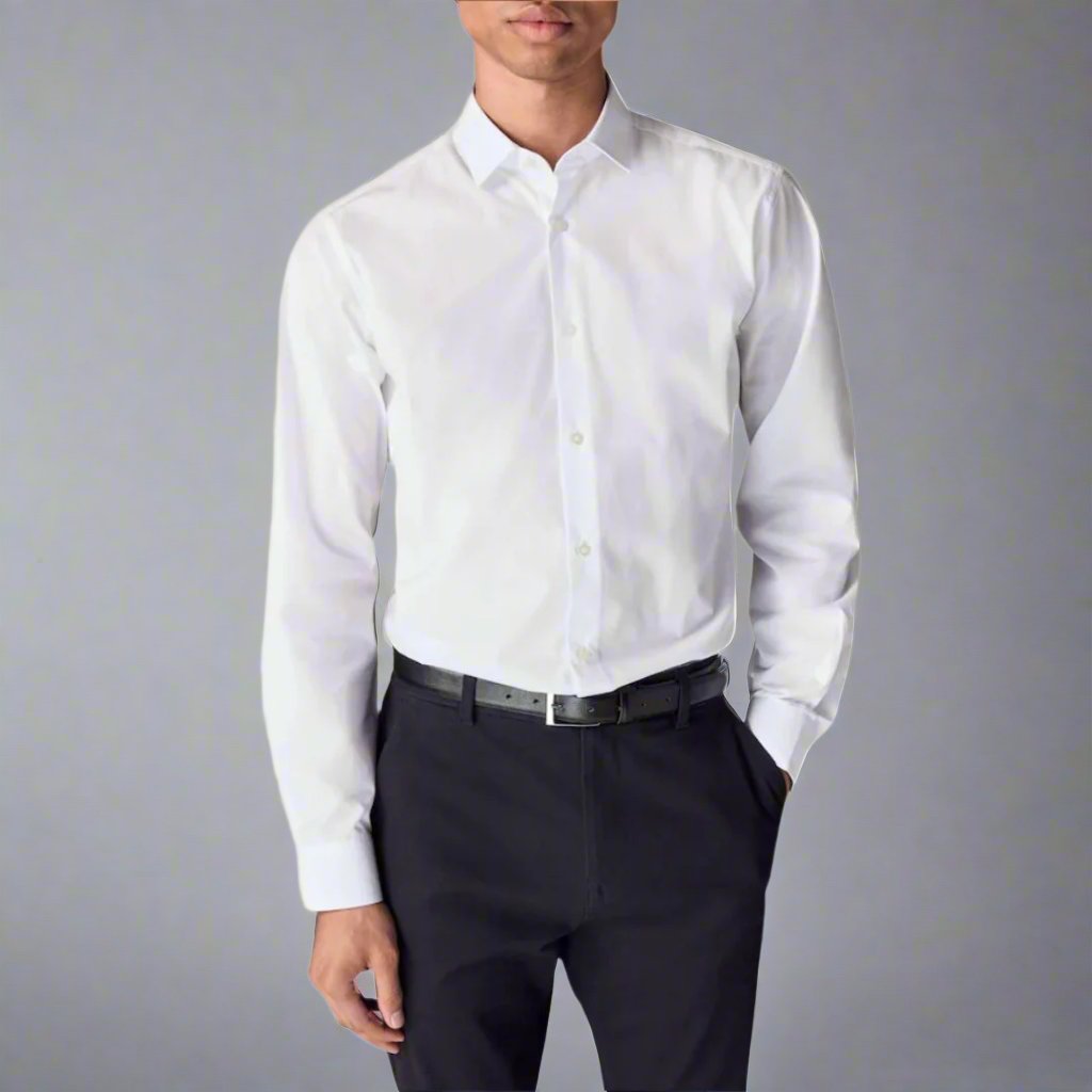 Classic white Slim fit Cotton Shirt