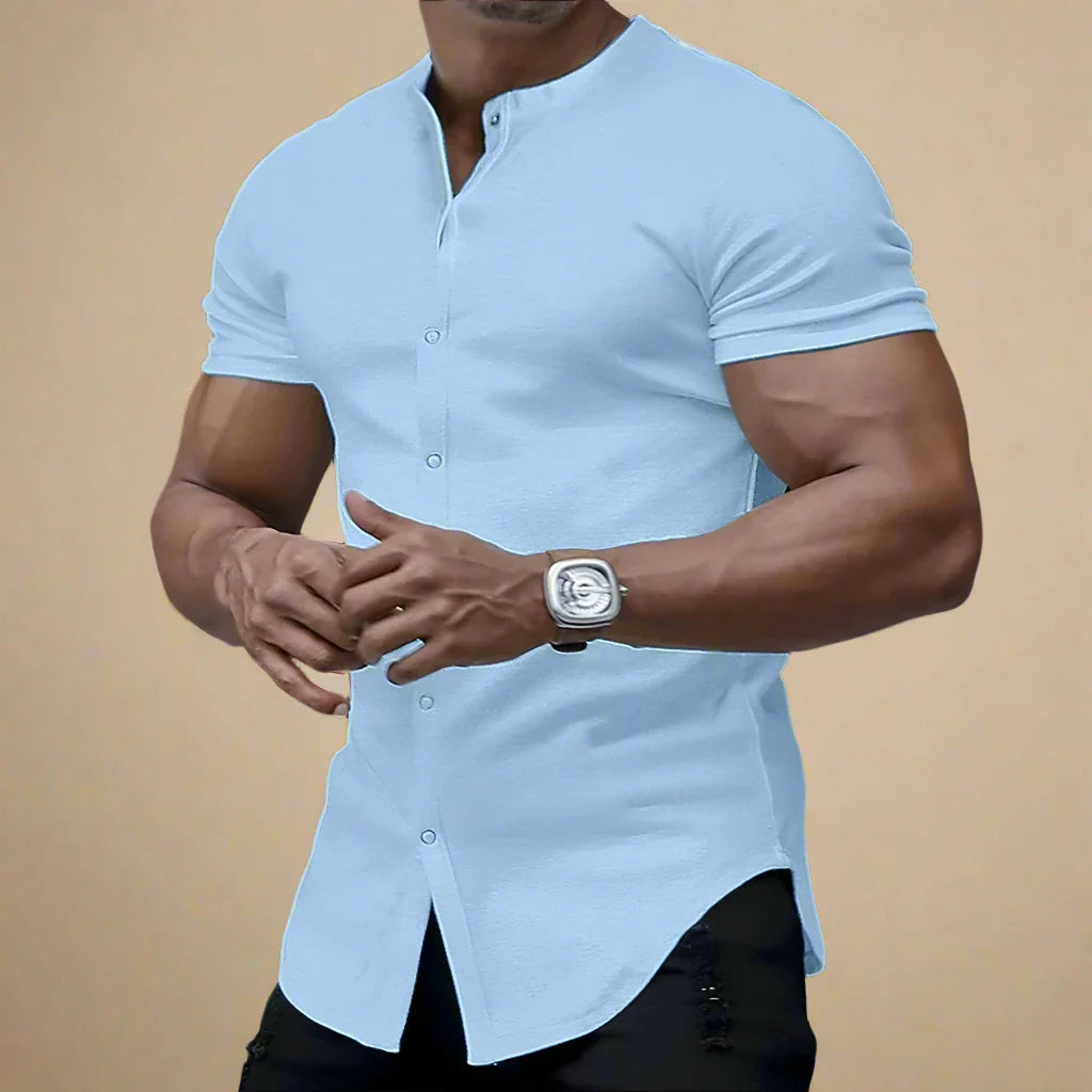 Men's Short Sleeve Shirts - Muscle Fit Shirt