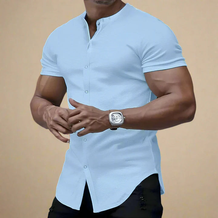 Men's Short Sleeve Shirts - Muscle Fit Shirt