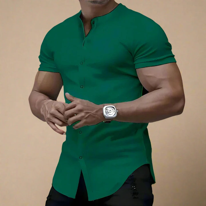 Men's Short Sleeve Shirts - Muscle Fit Shirt