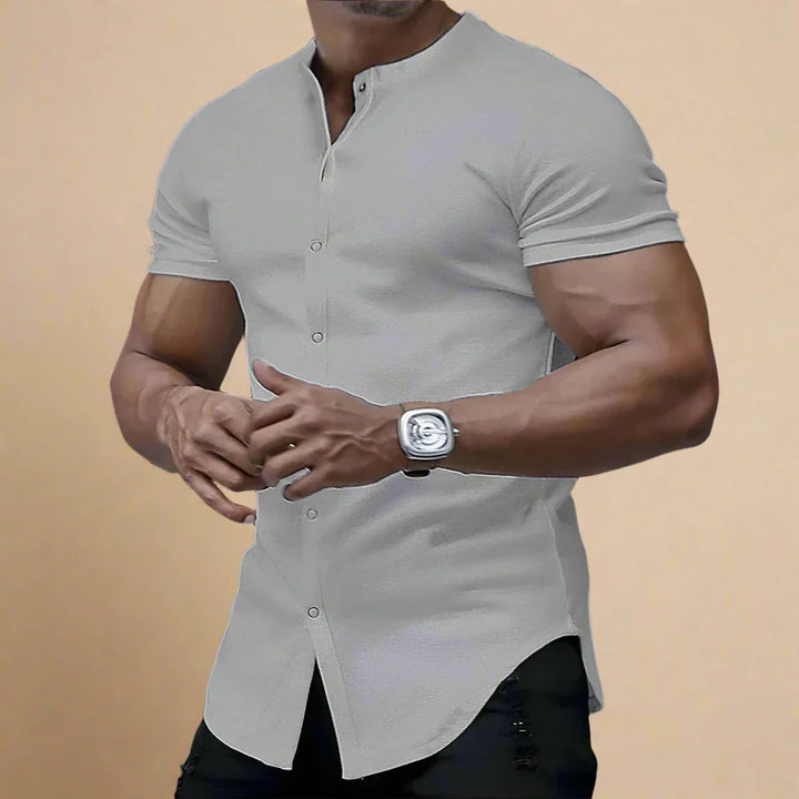 Men's Short Sleeve Shirts - Muscle Fit Shirt