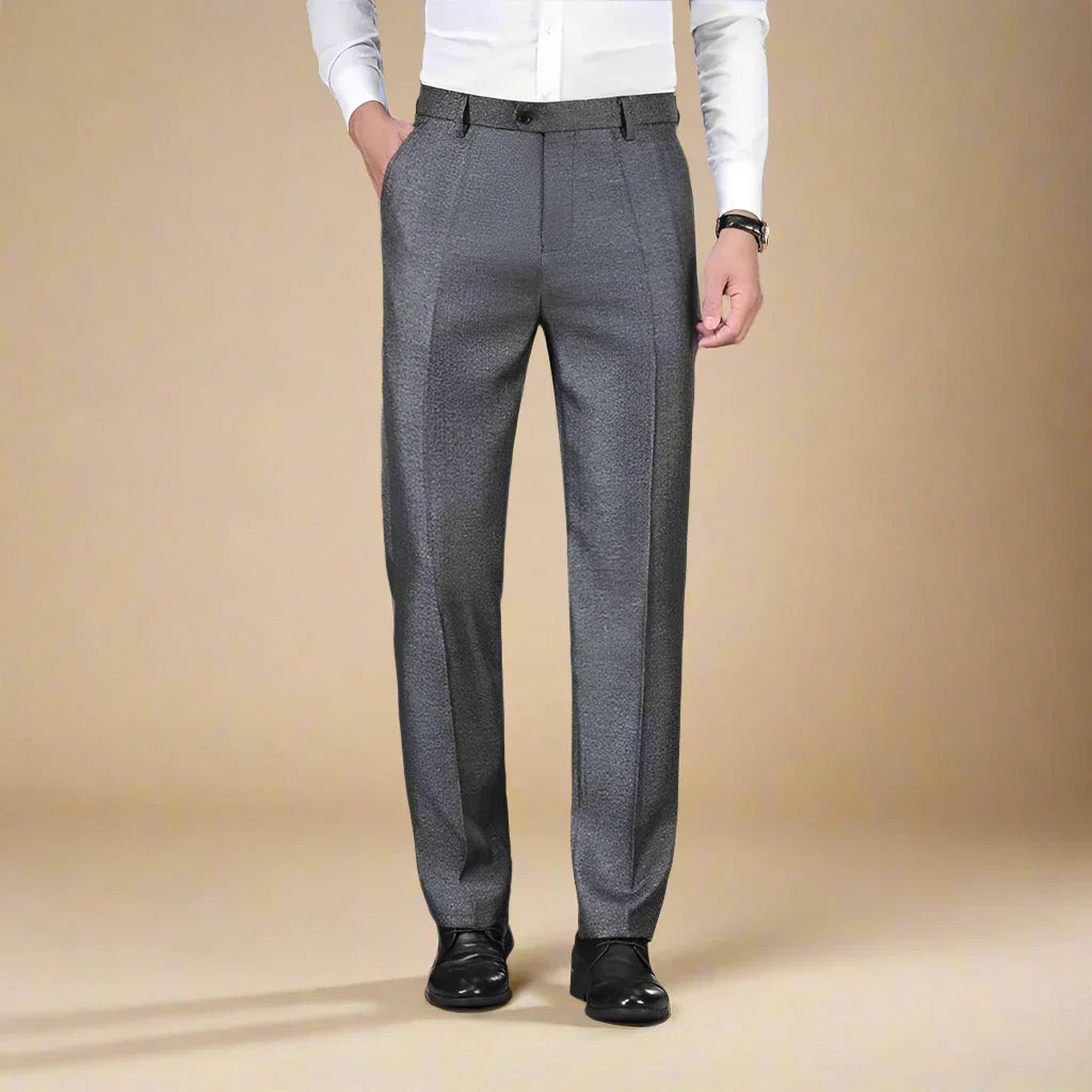 Men's Dress Trousers - Formal Non-Iron Smart Regular Fit Trousers