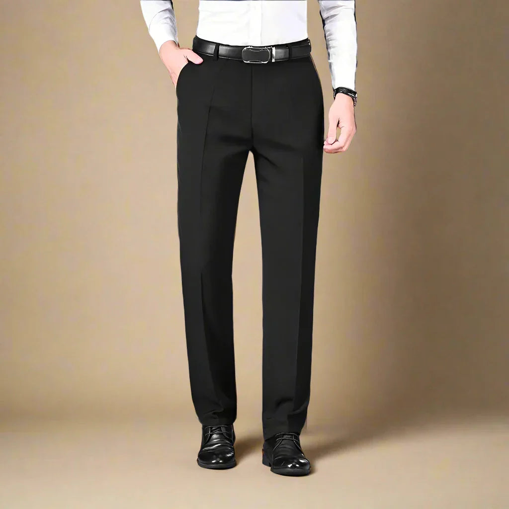 Men's Dress Trousers - Formal Non-Iron Smart Regular Fit Trousers