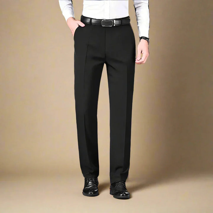 Men's Dress Trousers - Formal Non-Iron Smart Regular Fit Trousers