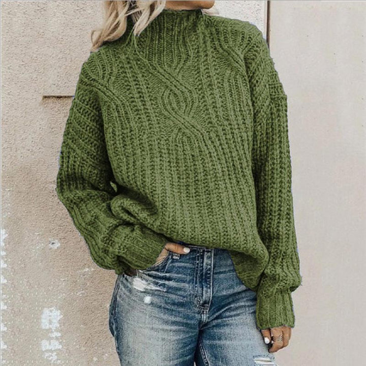 Women's Cable Knit Turtleneck Sweater | Cozy Chunky Knit Winter Pullover