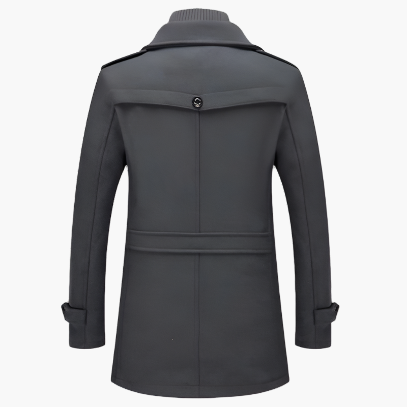 Men's Long Wool Coat – Premium Waterproof Overcoat for Autumn & Winter