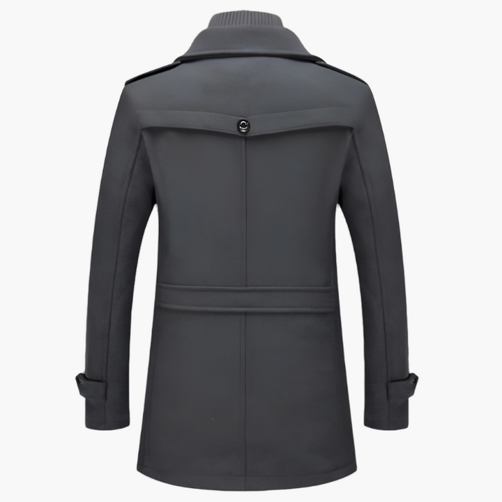 Men's Long Wool Coat – Premium Waterproof Overcoat for Autumn & Winter