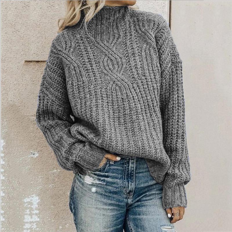 Women's Cable Knit Turtleneck Sweater | Cozy Chunky Knit Winter Pullover
