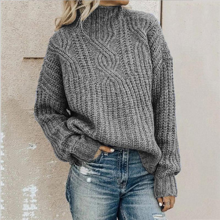 Women's Cable Knit Turtleneck Sweater | Cozy Chunky Knit Winter Pullover