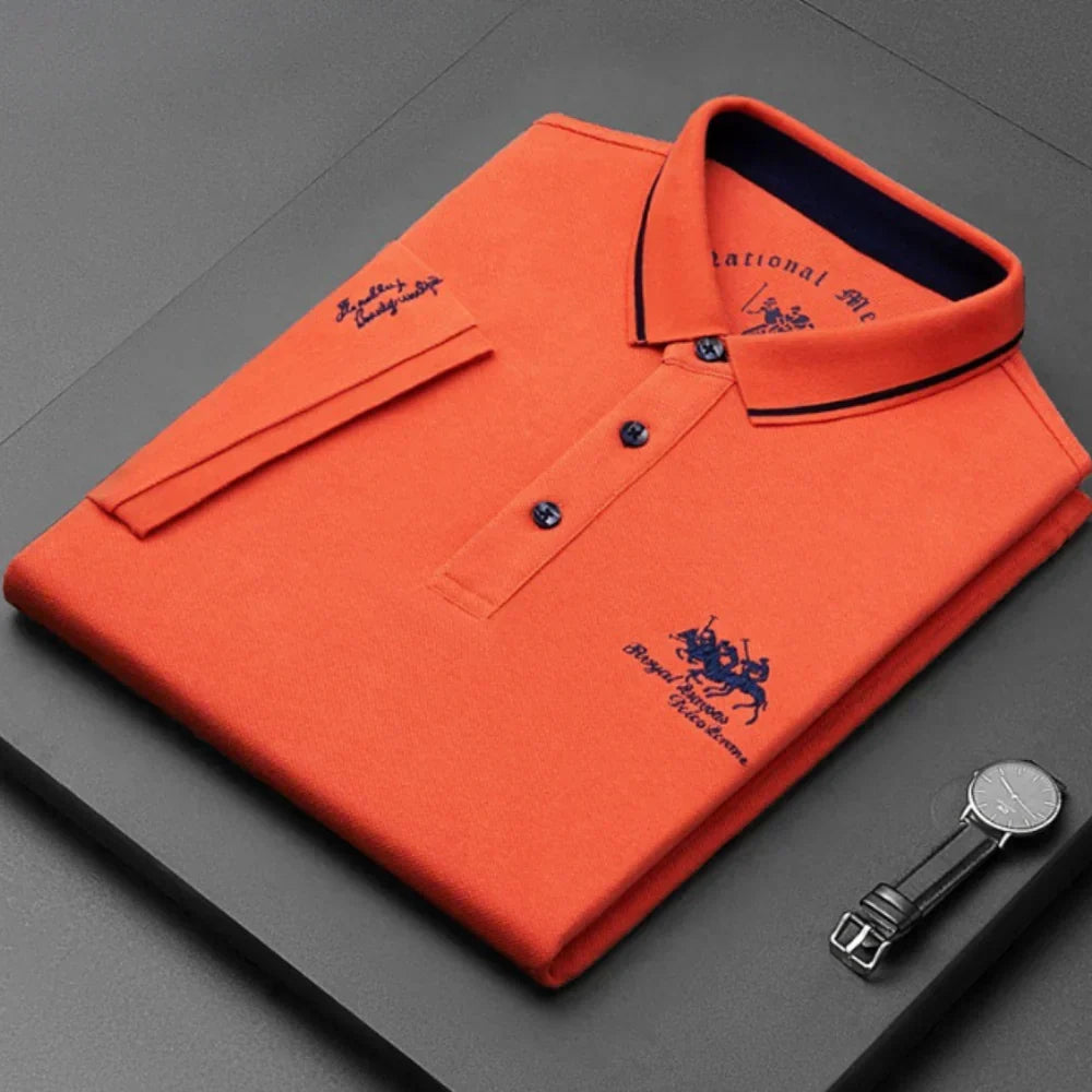 Men's Classic Polo Shirt with Royal Polo Club Logo – Timeless Smart Casual Style