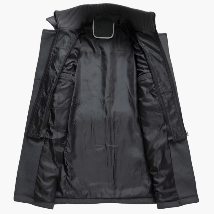 Men's Long Wool Coat – Premium Waterproof Overcoat for Autumn & Winter