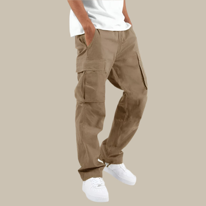 Men's Cargo Pants - Flexible Stretch Regular Fit Trousers