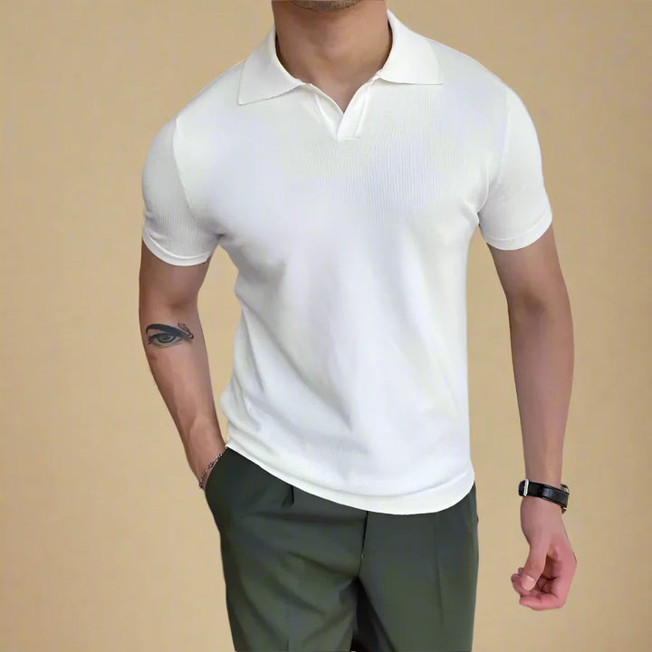 Men's Luxury Knitted Short Sleeve Polo Shirt For Summer