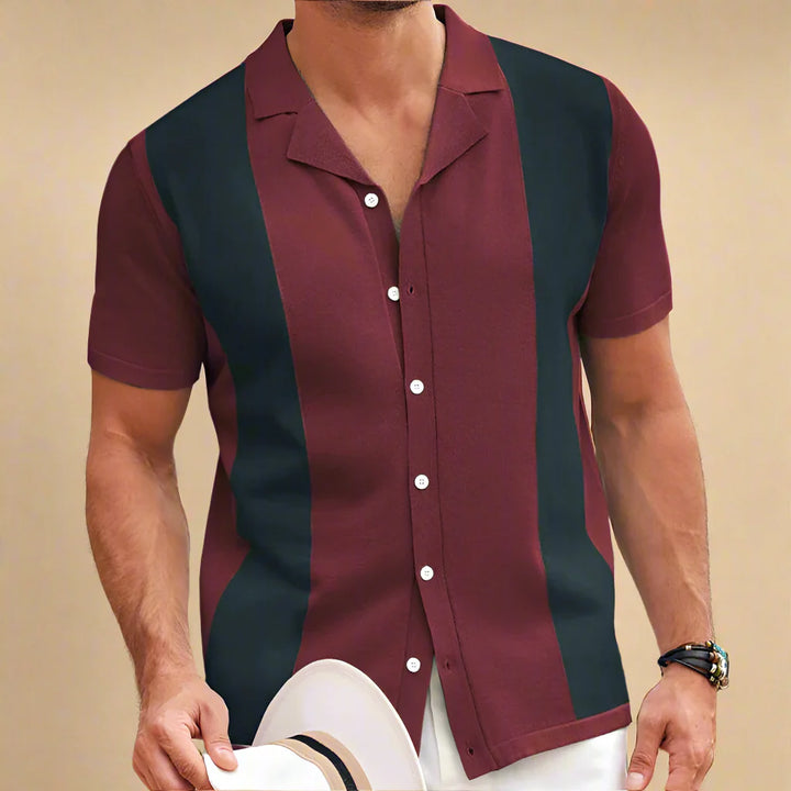 Men's Luxury Casual Striped Short Sleeve Shirt For Summer