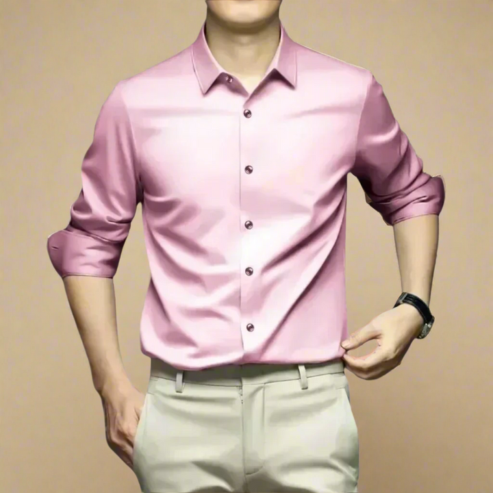 Men's Silk Shirts - Luxury Business Casual Shirt