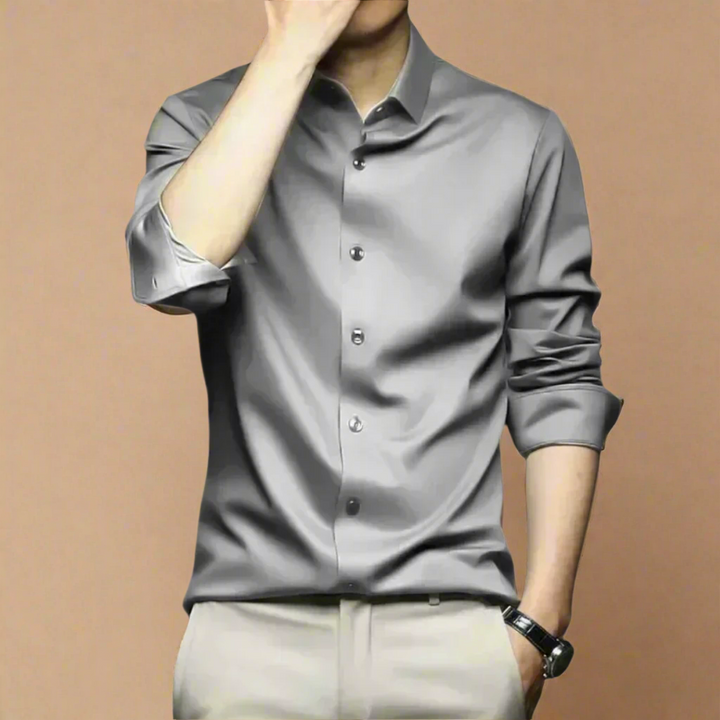 Men's Silk Shirts - Luxury Business Casual Shirt