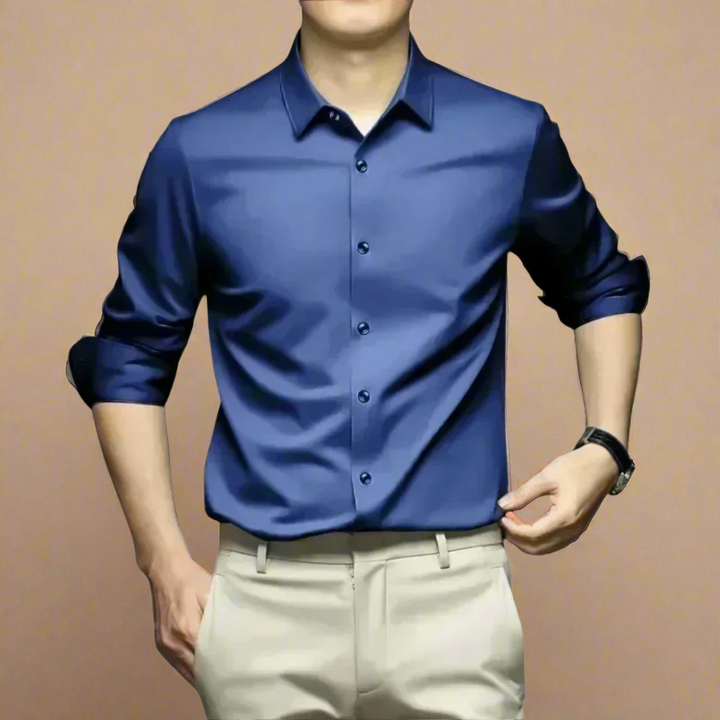 Men's Silk Shirts - Luxury Business Casual Shirt