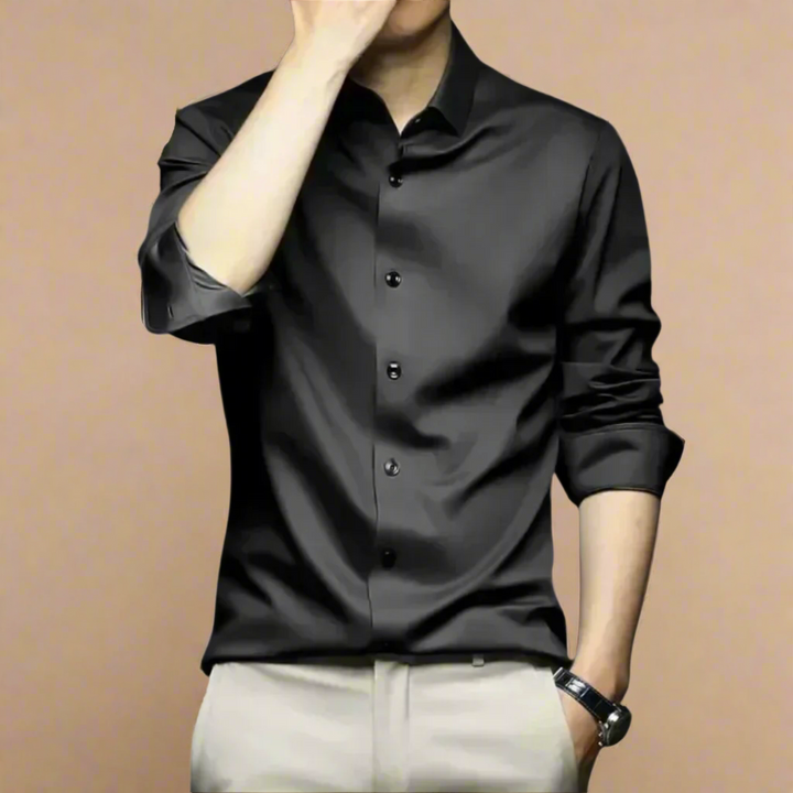 Men's Silk Shirts - Luxury Business Casual Shirt