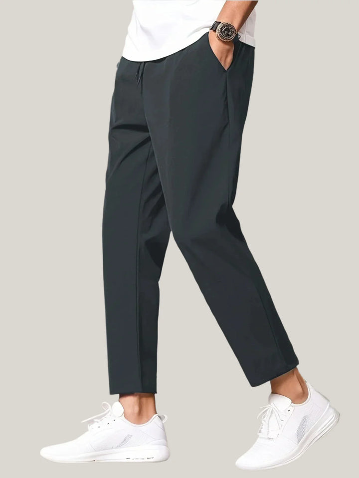 Marcello Casual Trousers | Premium Stretch Smart Trousers with Drawstring for Men