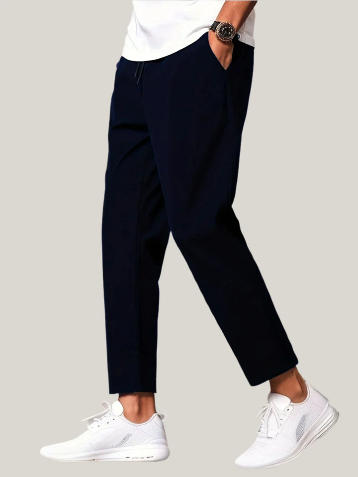 Marcello Casual Trousers | Premium Stretch Smart Trousers with Drawstring for Men