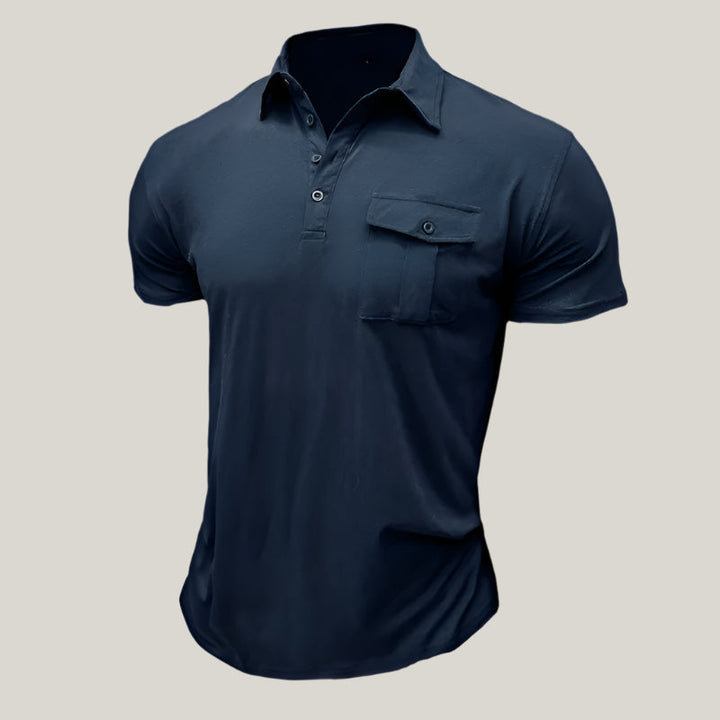 Mario Polo Shirt | Modern Summer Polo with Chest Pocket for Men