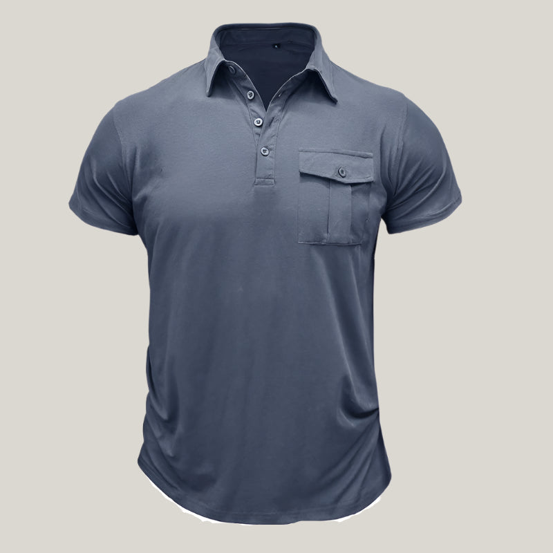 Mario Polo Shirt | Modern Summer Polo with Chest Pocket for Men