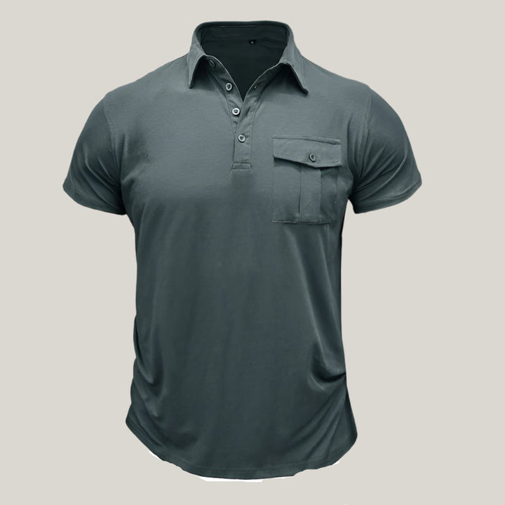 Mario Polo Shirt | Modern Summer Polo with Chest Pocket for Men