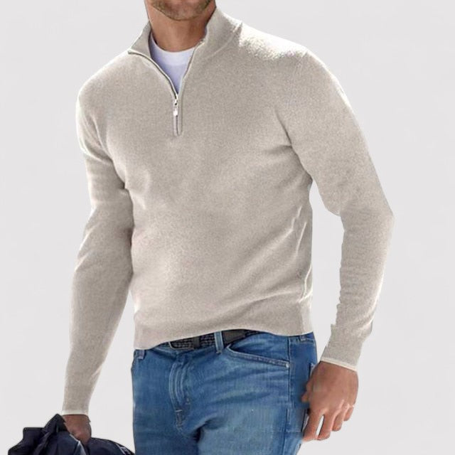 Men's Knitted Half Zip Jumper