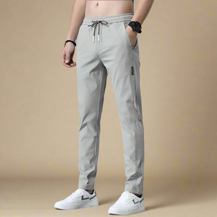 Men's Business Casual Slim Fit Stretch Trousers with Modern Tapered Design