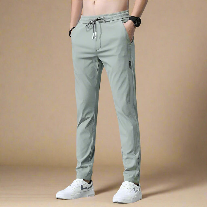 Men's Business Casual Slim Fit Stretch Trousers with Modern Tapered Design