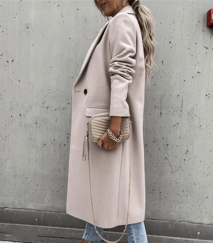 Autumn Coat - Stylish Wool Coat with Pockets and Buttons - The Margiela Coat