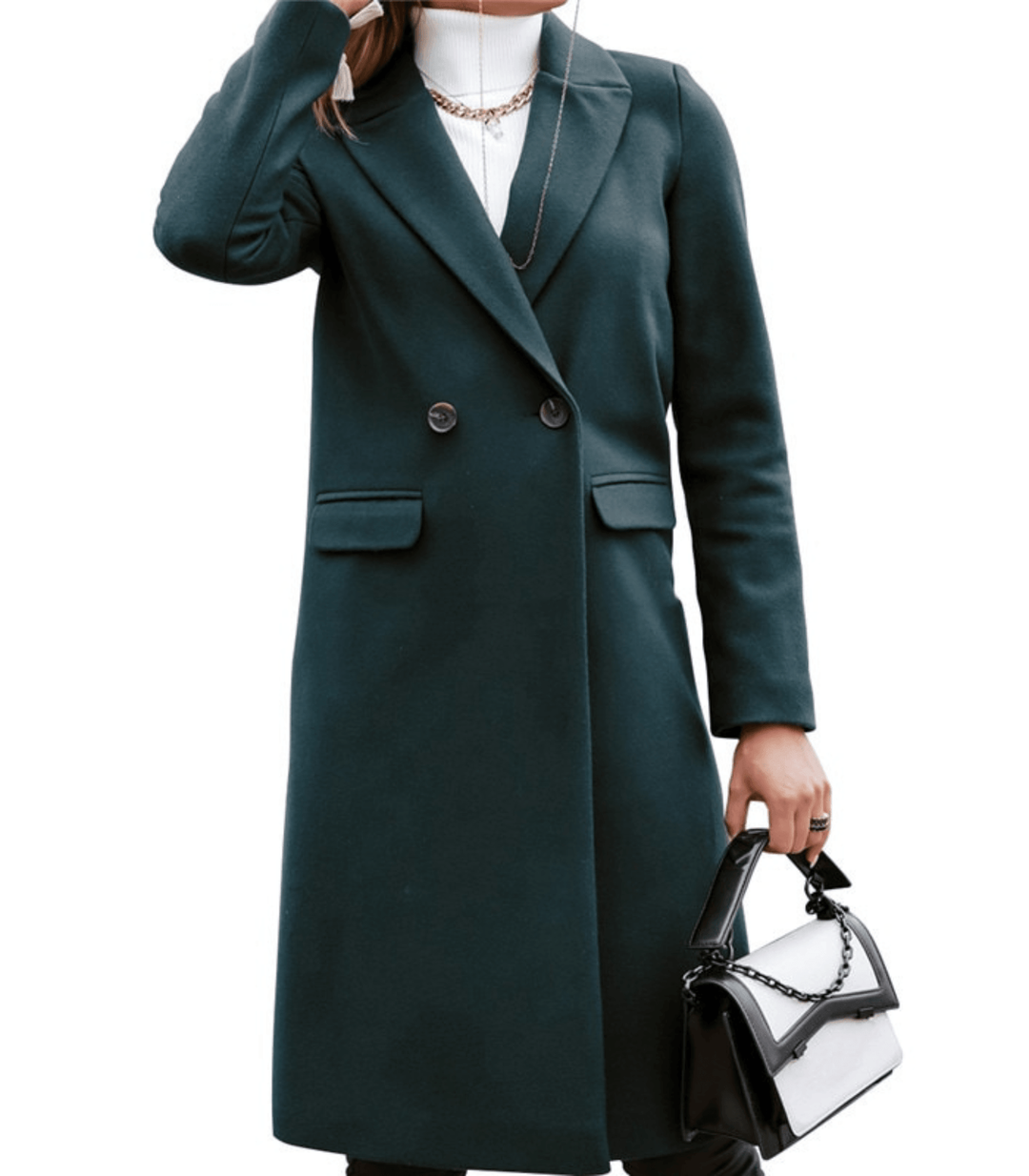 Autumn Coat - Stylish Wool Coat with Pockets and Buttons - The Margiela Coat