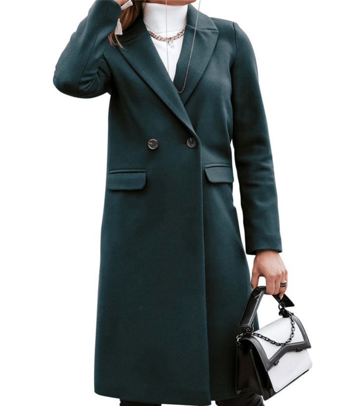 Autumn Coat - Stylish Wool Coat with Pockets and Buttons - The Margiela Coat