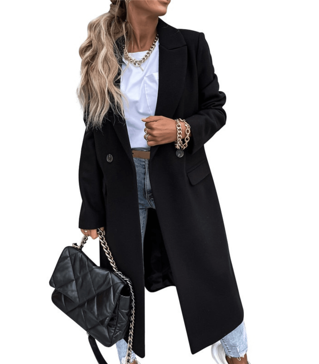 Autumn Coat - Stylish Wool Coat with Pockets and Buttons - The Margiela Coat