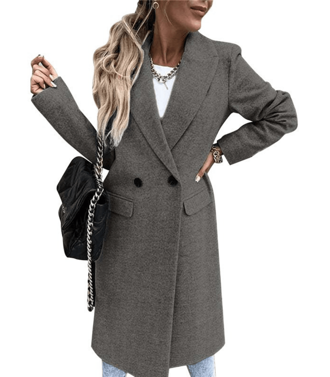 Autumn Coat - Stylish Wool Coat with Pockets and Buttons - The Margiela Coat