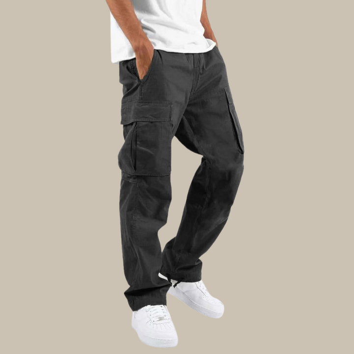 Men's Cargo Pants - Flexible Stretch Regular Fit Trousers