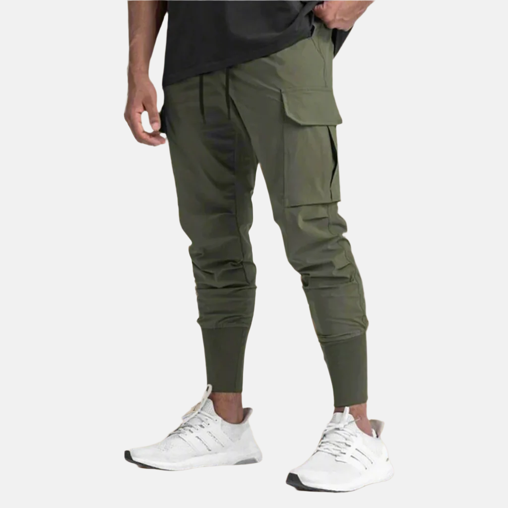 Men's Stylish Flex-Fit Cargo Trousers with Comfortable Stretch Design for Everyday Wear