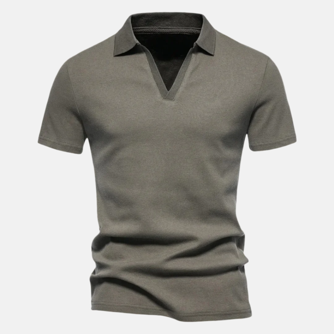 Men's Premium Short Sleeve Polo Shirt with Luxury Merino Wool Blend