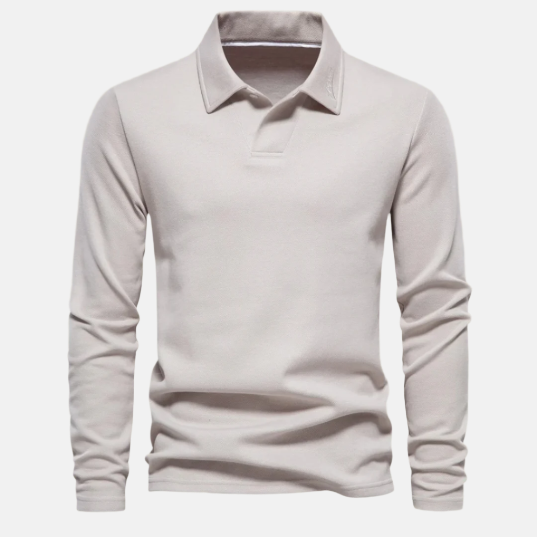 Gents Premium Polo | Stylish basic polo shirt with long sleeves for men