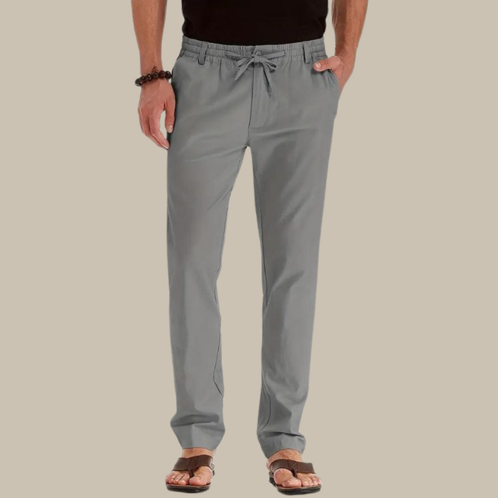 Men's Casual Loose Fit Summer Trousers with Comfortable Elastic Waistband