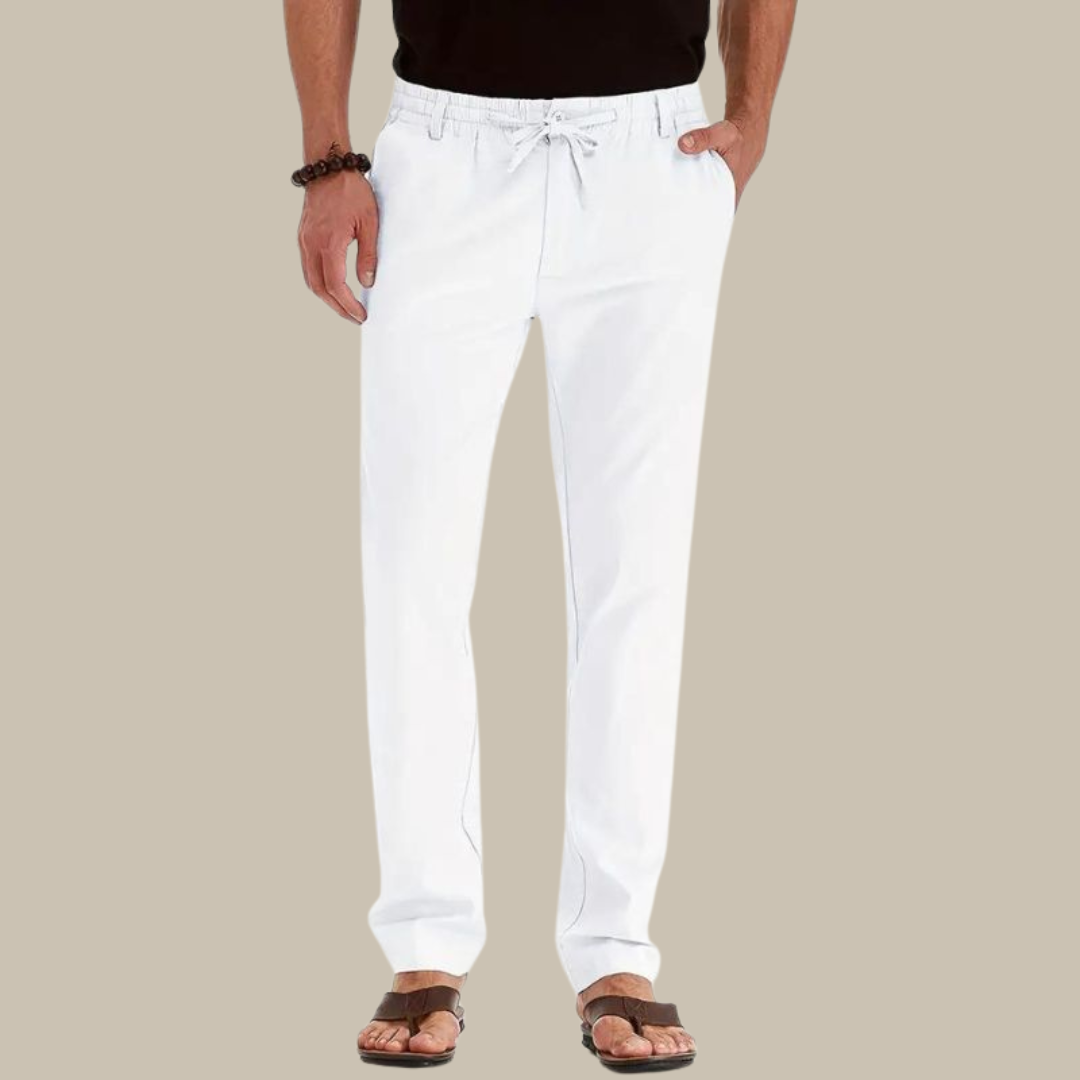 Men's Casual Loose Fit Summer Trousers with Comfortable Elastic Waistband