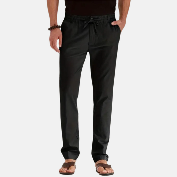 Men's Casual Loose Fit Summer Trousers with Comfortable Elastic Waistband