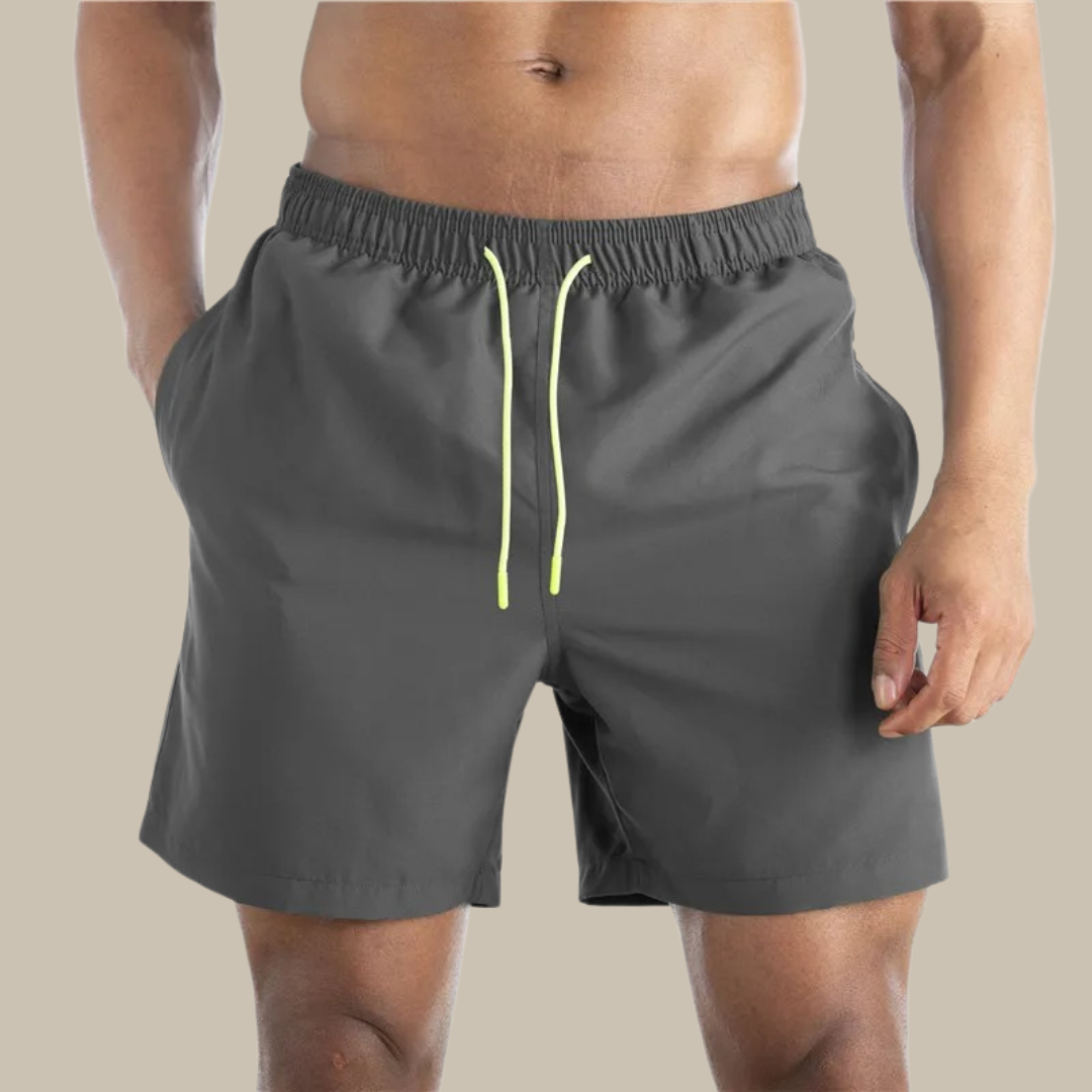 Men's Quick-Dry Drawstring Swimming Shorts with Stretch Comfort for Beach and Sports