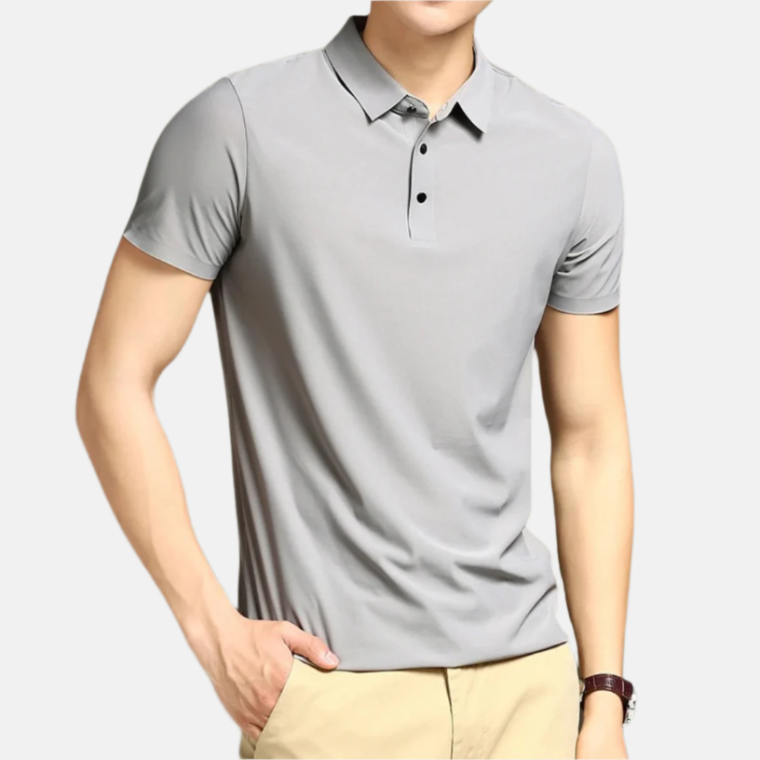 Men's Classic Short Sleeve Polo Shirt with Stylish Breathable Cotton Fabric