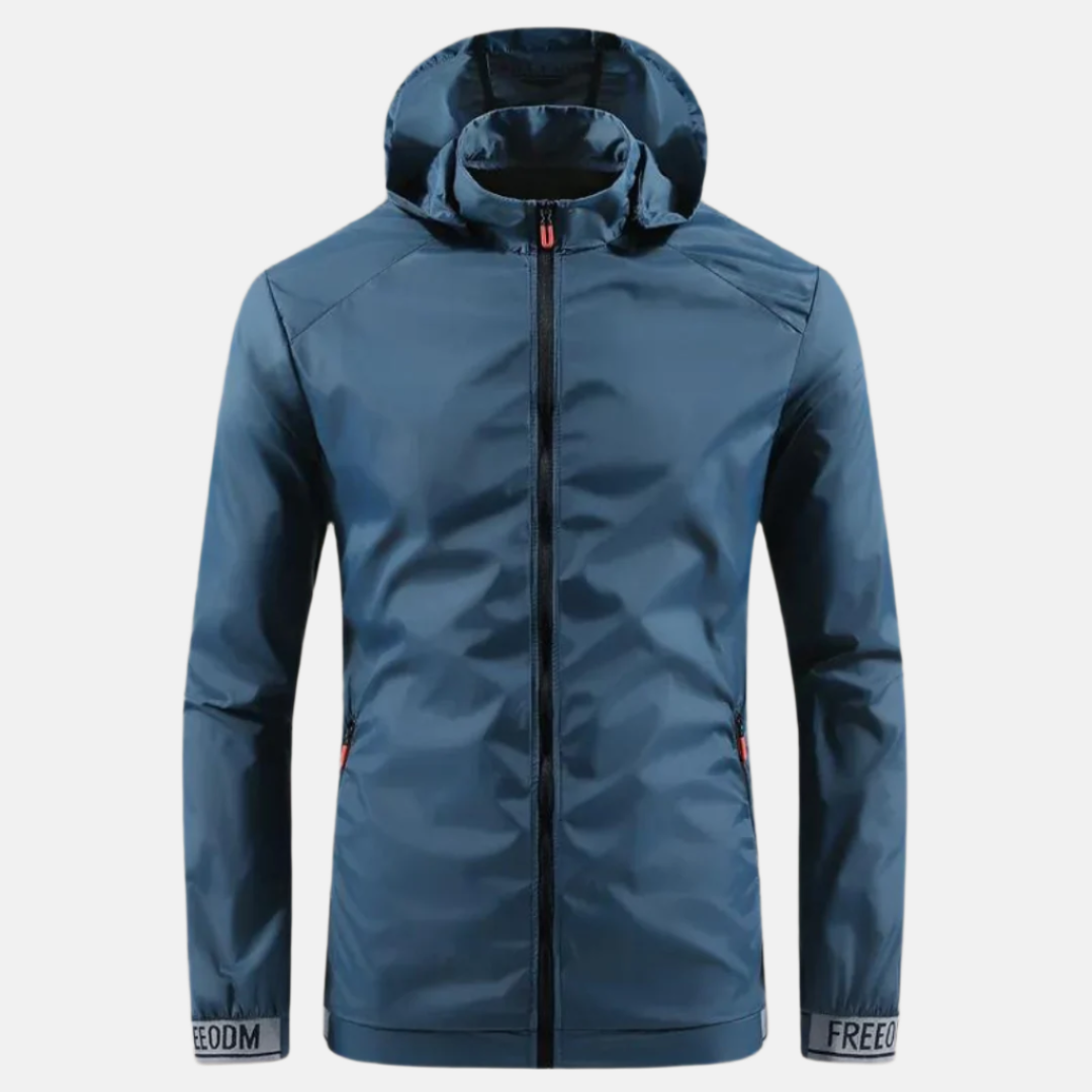Men's Lightweight Mid-Season Windbreaker Jacket with Breathable Waterproof Design