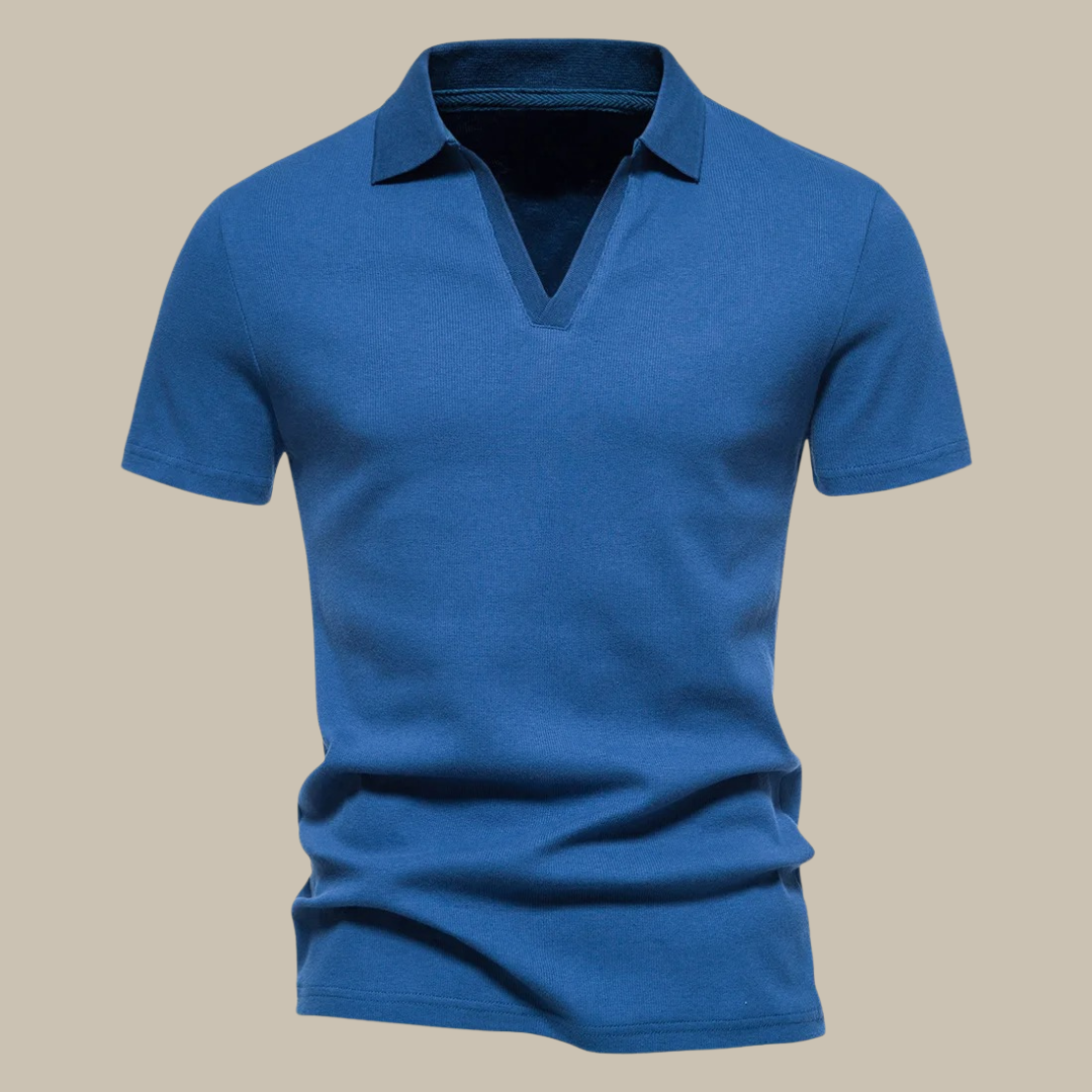 Men's Premium Short Sleeve Polo Shirt with Luxury Merino Wool Blend