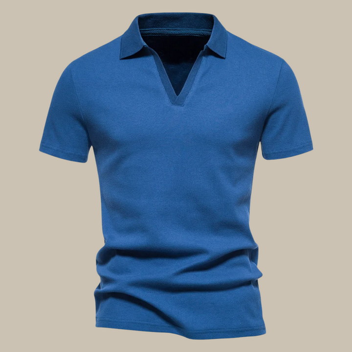 Men's Premium Short Sleeve Polo Shirt with Luxury Merino Wool Blend