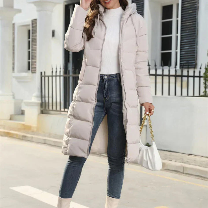 Women's Down Parka - Long Hooded Down Jacket for Winter - Strictly - winter