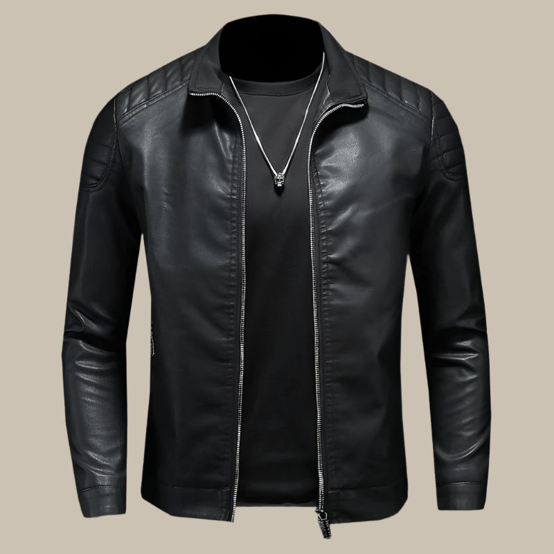 Men's Leather Jackets - Premium PU Leather Biker Jacket