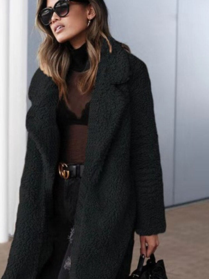 Luxury Teddy Fleece Coat for Women - Cozy & Warm Long Winter Jacket